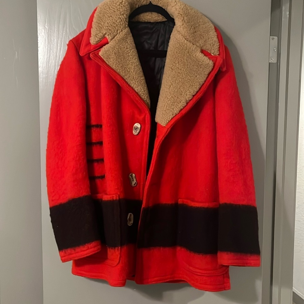 Vintage marble wool coat